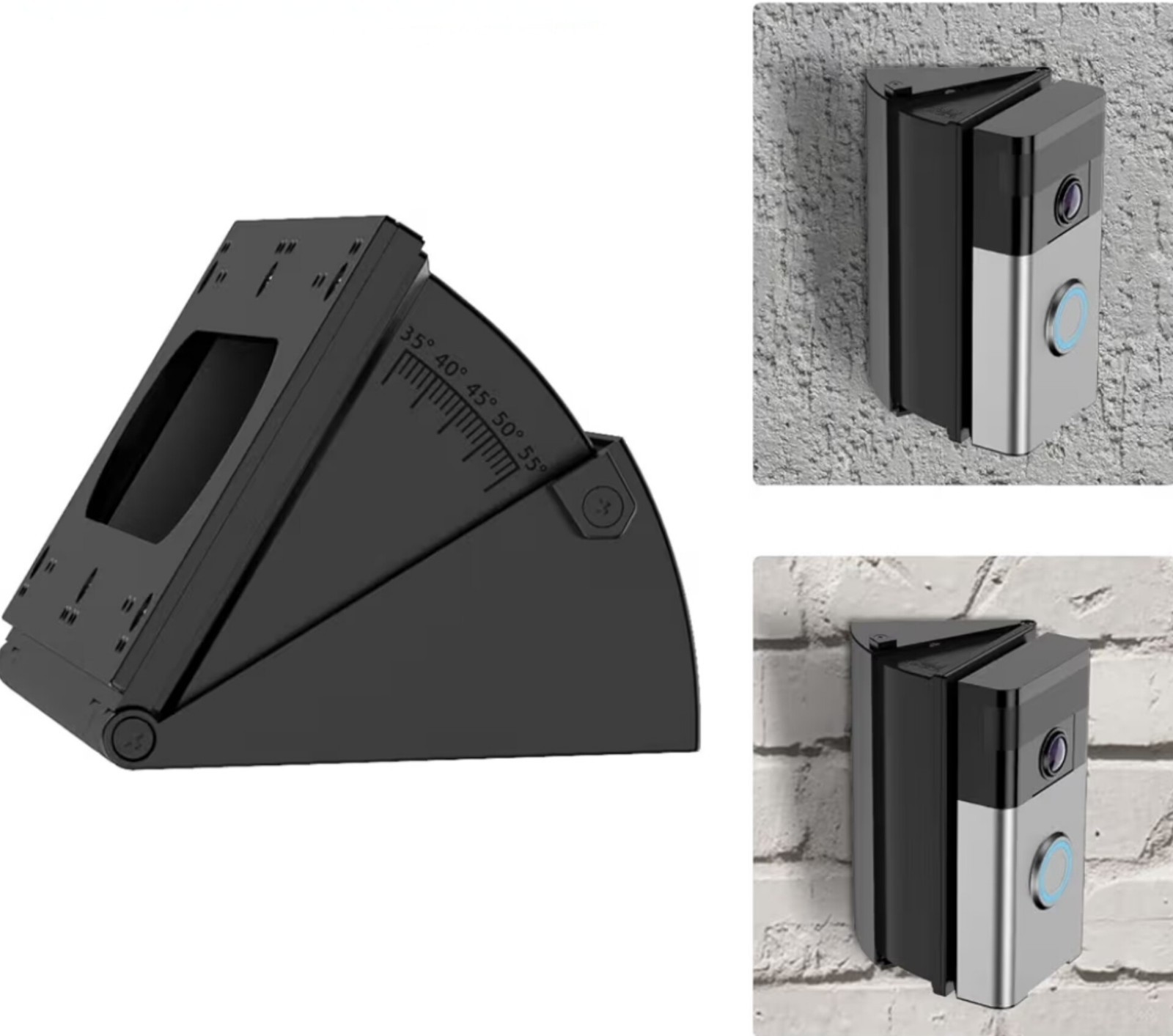 Doorbell Angle Mount For Ring 1 2 3 4 Battery Wired Pro Blink Adjustable