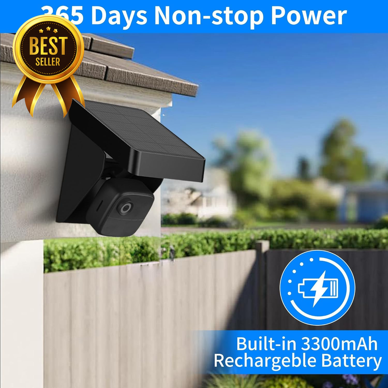 Solar Panel for Blink Outdoor 4 XT3 XT2 Camera 3300mAh 2 Pack