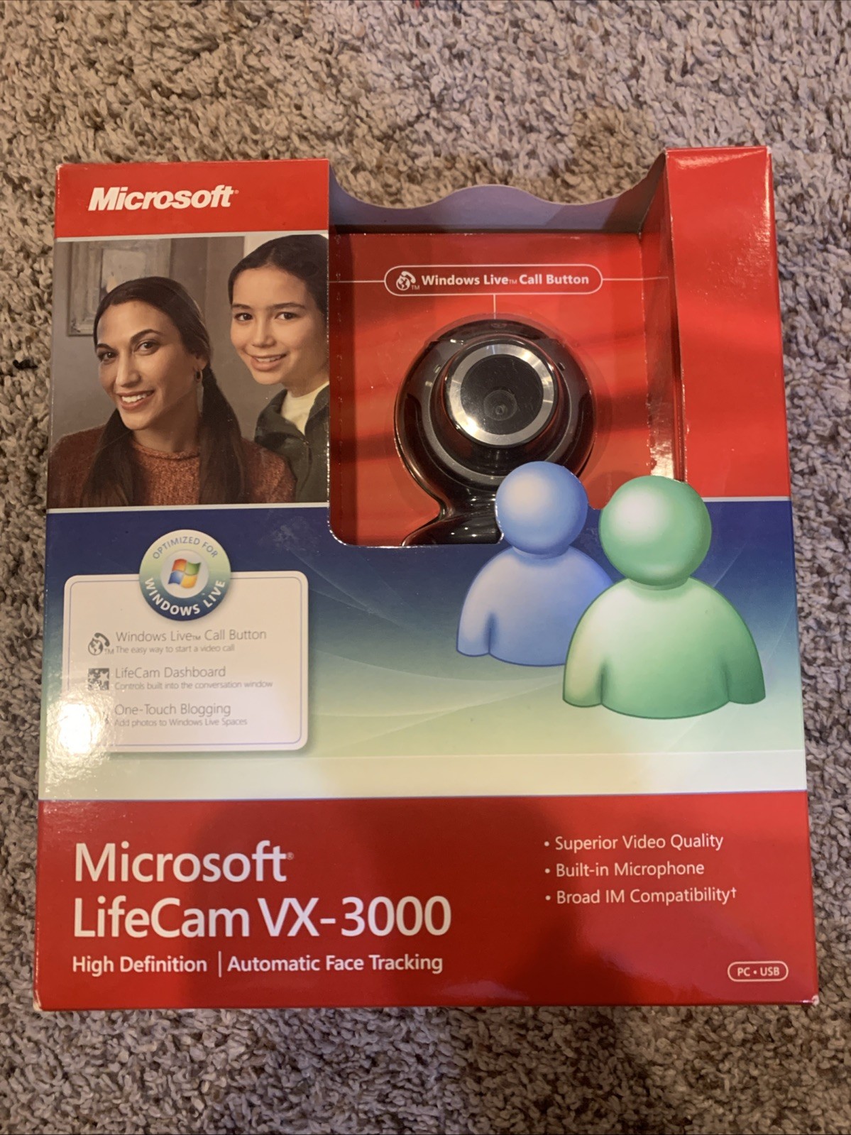 Microsoft LifeCam VX-3000 USB 2.0 High Definition Autofocus Webcam