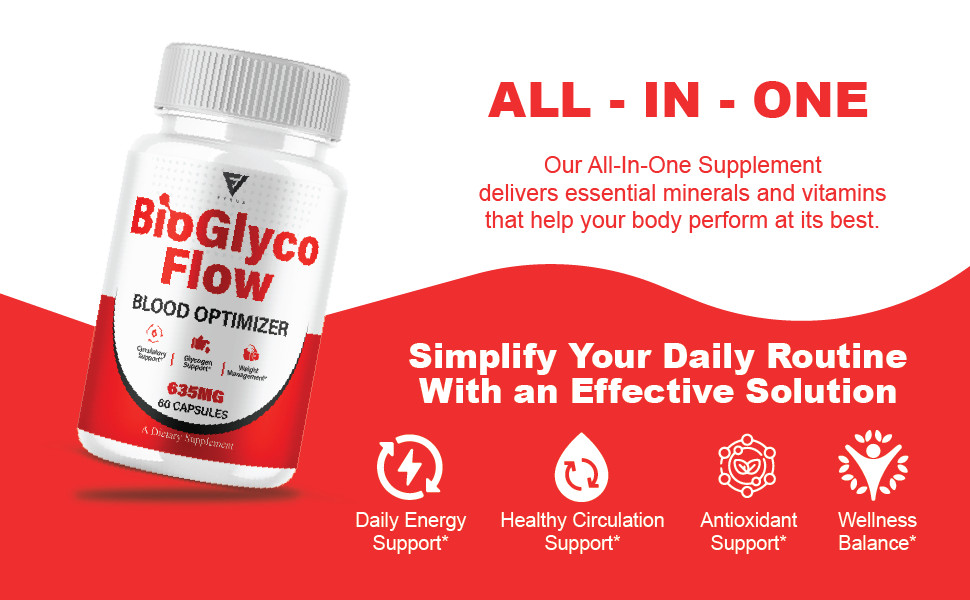 (5 Pack) BioGlyco Flow Blood Optimizer, BioGlyco Flow Supplement (300 Capsules)