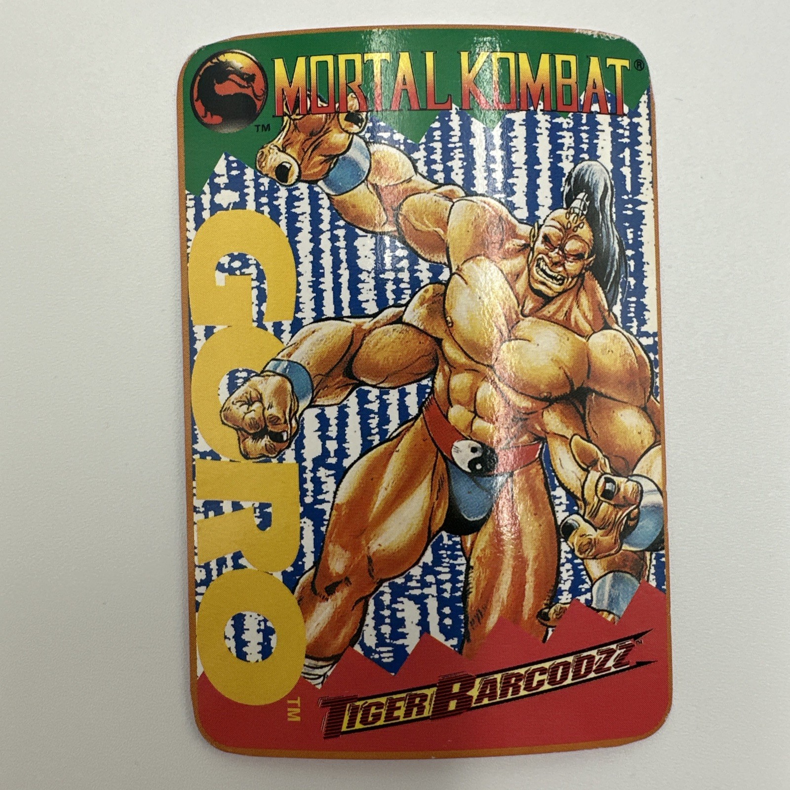 Mortal Kombat Tiger Barcodzz Card Lot Of 20 Sub Zero Scorpion Rayden Free Ship