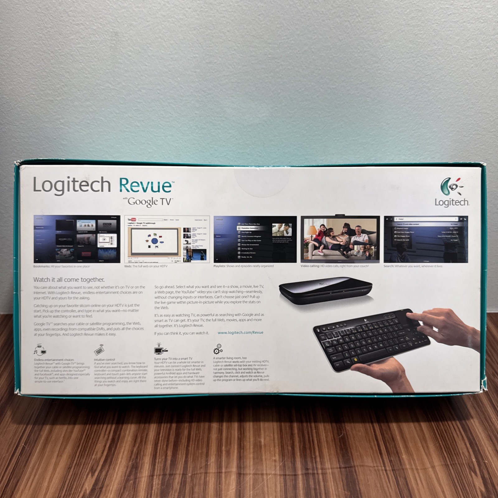 Logitech Revue Digital HD Google TV Media Player Streamer Keyboard Controller