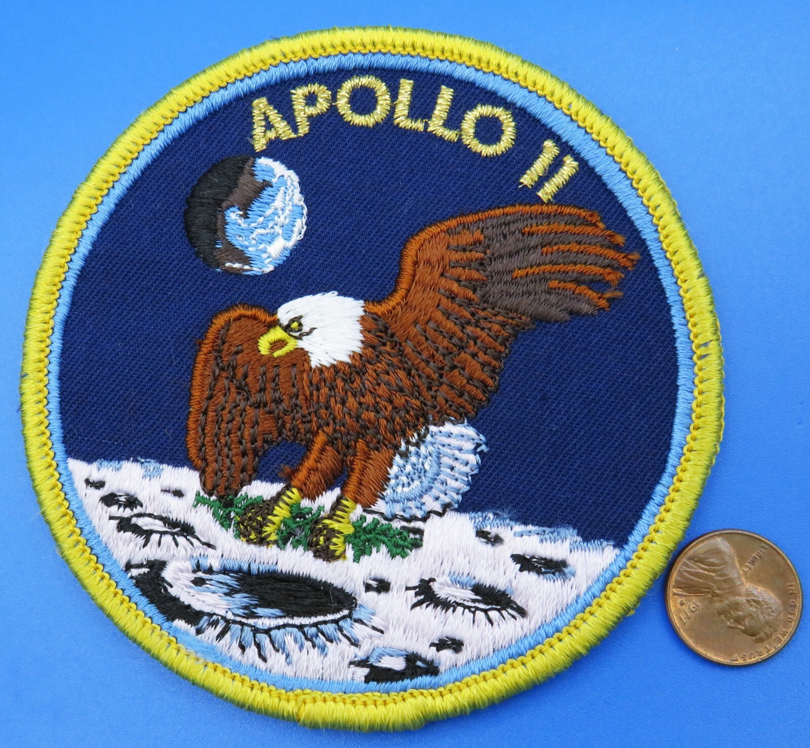 NASA PATCH vtg APOLLO 11 / LION Brothers - The EAGLE Has Landed / LUNAR