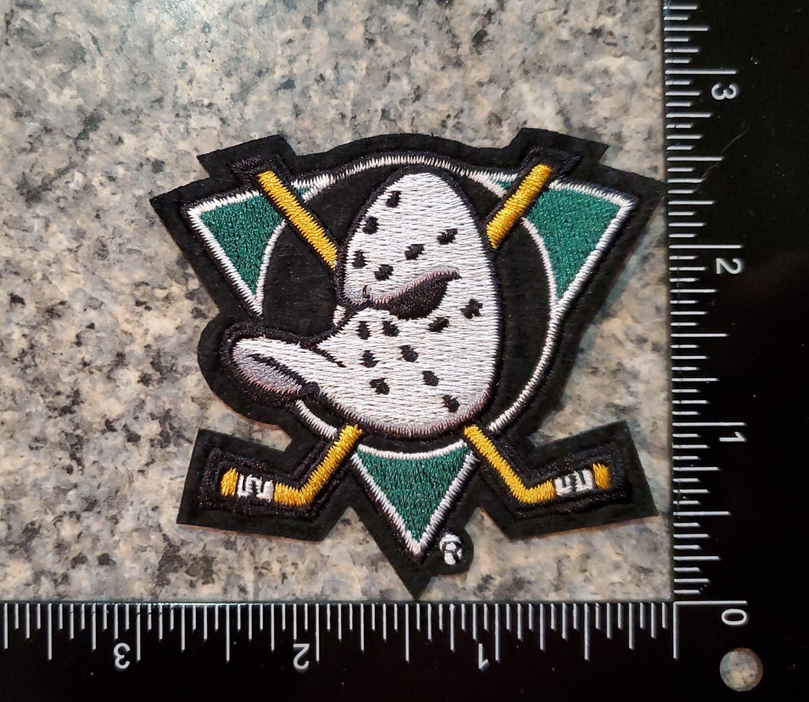 Anaheim Mighty Ducks Patch. Embroidered. Iron On Backing. 3"x2.5"