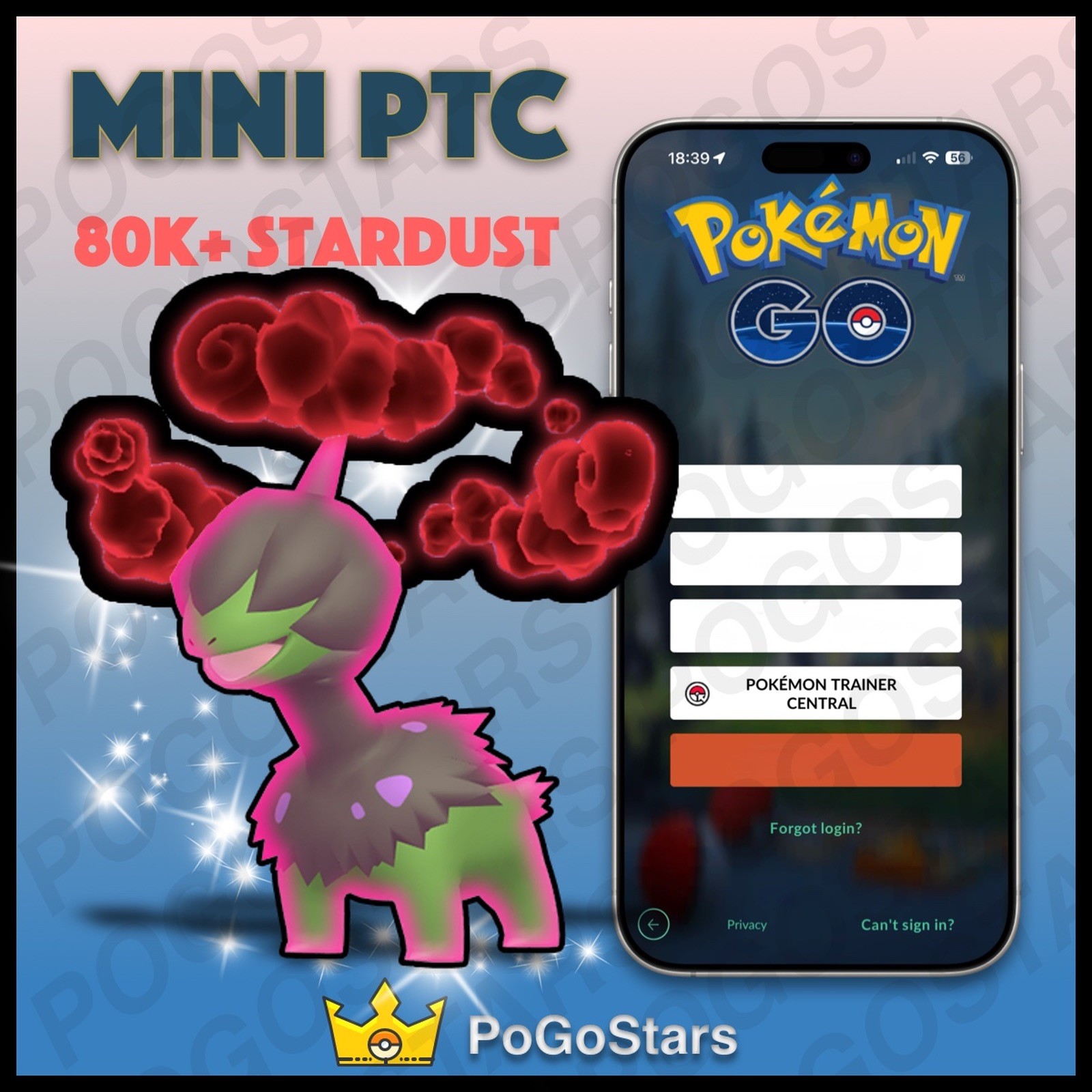 Pokémon PTC Go - Dynamax Shiny Deino✨Read Description✨