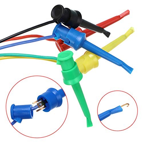 Sumnacon 10 Pcs Multimeter Electrical Test Dual Lead Test Hook Clips - 5