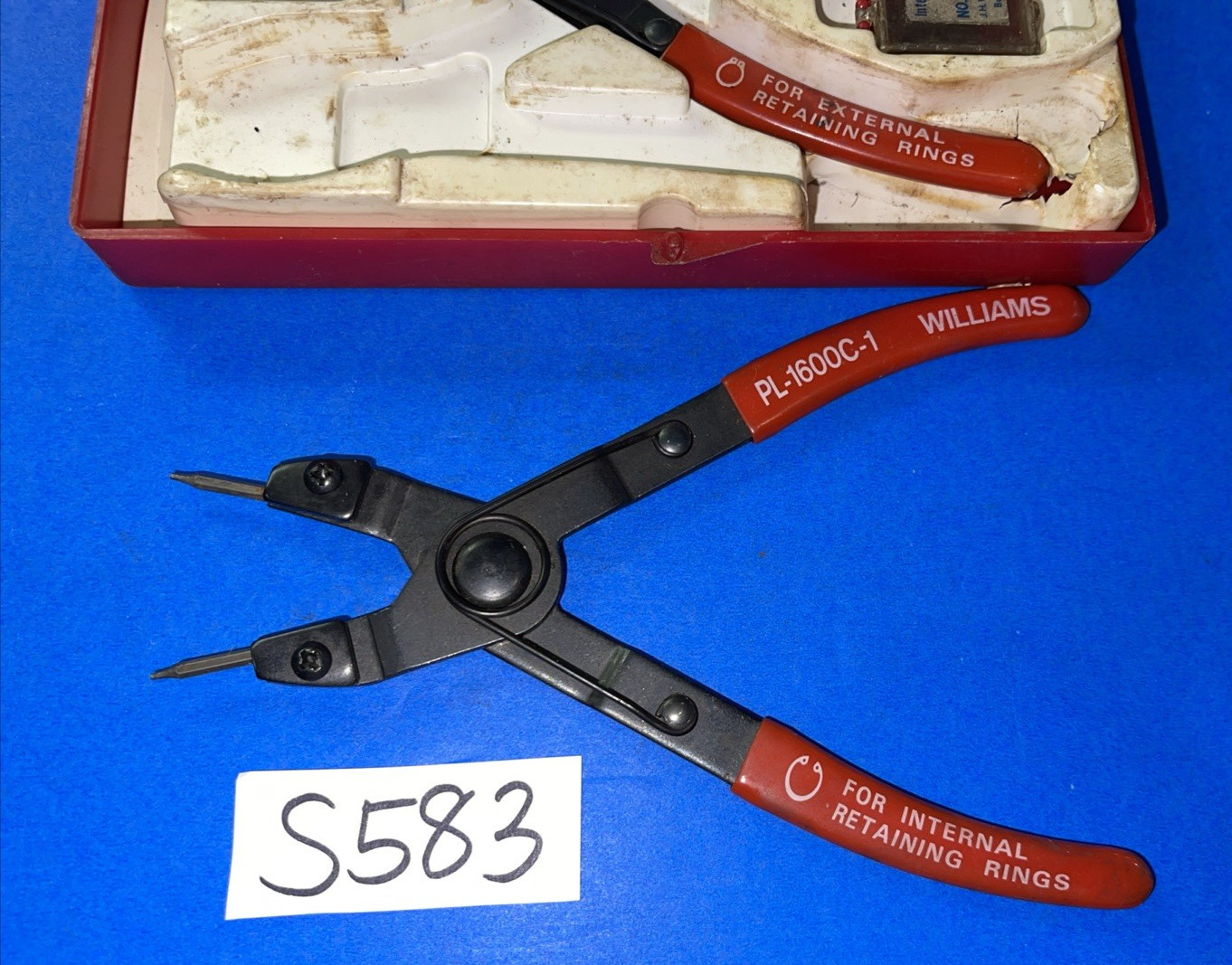 WILLIAMS CO TOOLS SNAP RING INTERNAL AND EXTERNAL PLIERS SET