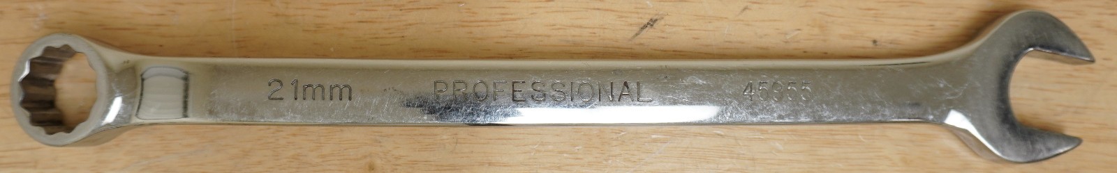 Vintage Craftsman Professional 21mm Full Polish Combination Wrench 45955 USA