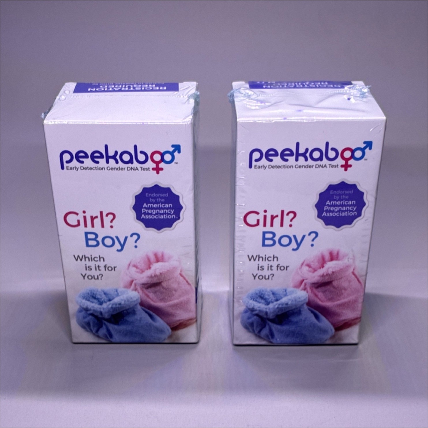 2pack Peekaboo Early Detection DNA Gender Test 99.5% Accuracy, Fast Results 7/22