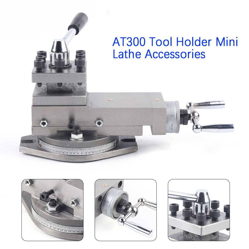 AT300 Lathe Tool Post Tool Holder Assembly 80mm Stroke Mini Lathe Accessories