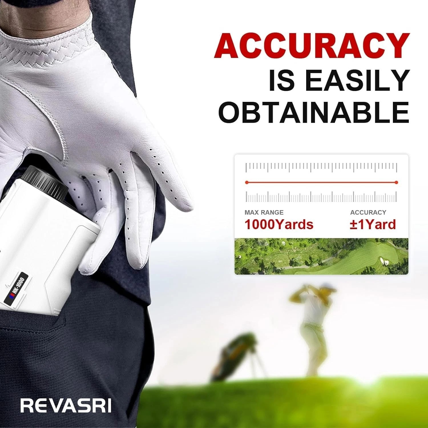 Precision Golf Rangefinder 1000YDS with Vibration & Slope Switch - Waterproof