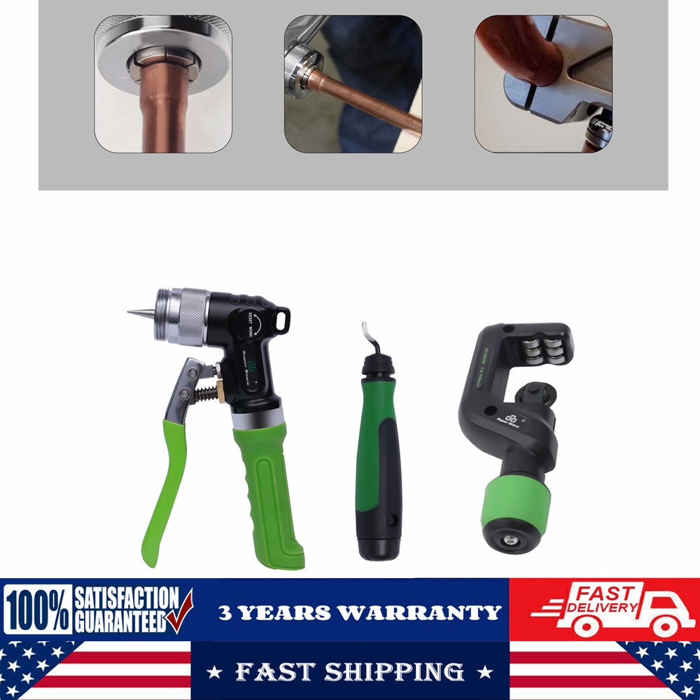 Hydraulic Swaging Tool Kit HVAC w/ Tube Cutter for Copper Tubing Expanding NEW