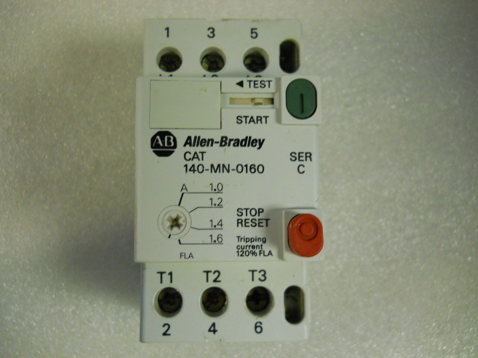 ALLEN BRADLEY 140-MN-0160  MOTOR STARTER / CIRCUIT BREAKER 1.0-1.6A  NEW NO BOX