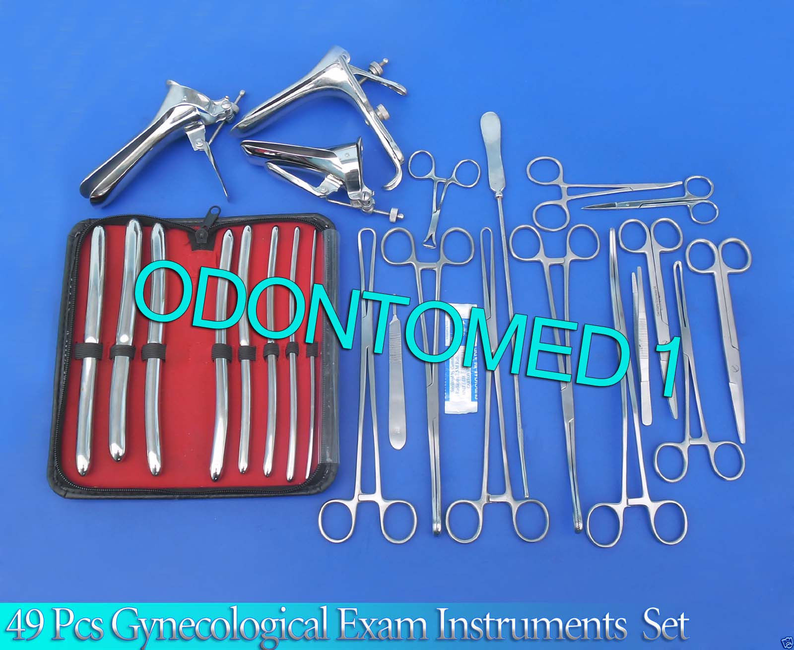 49 Pcs Gynecological Exam Instrument graves speculum forcep Dilator Sound DS-905