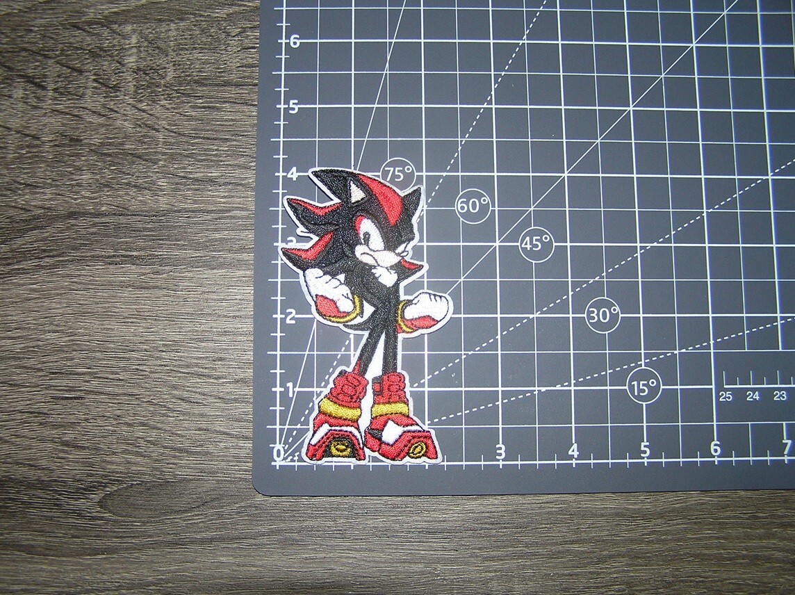 Shadow the Hedgehog Sonic Game Embroidered Iron On Patch 2.25" x 4"