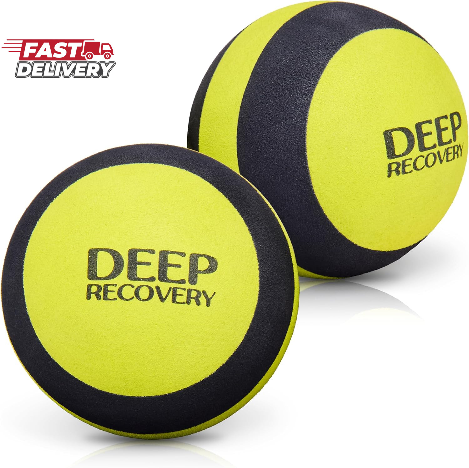Deep Recovery Yoga Deep Tissue Massage Ball Set, Firm Density – 4-Inch Myofascia