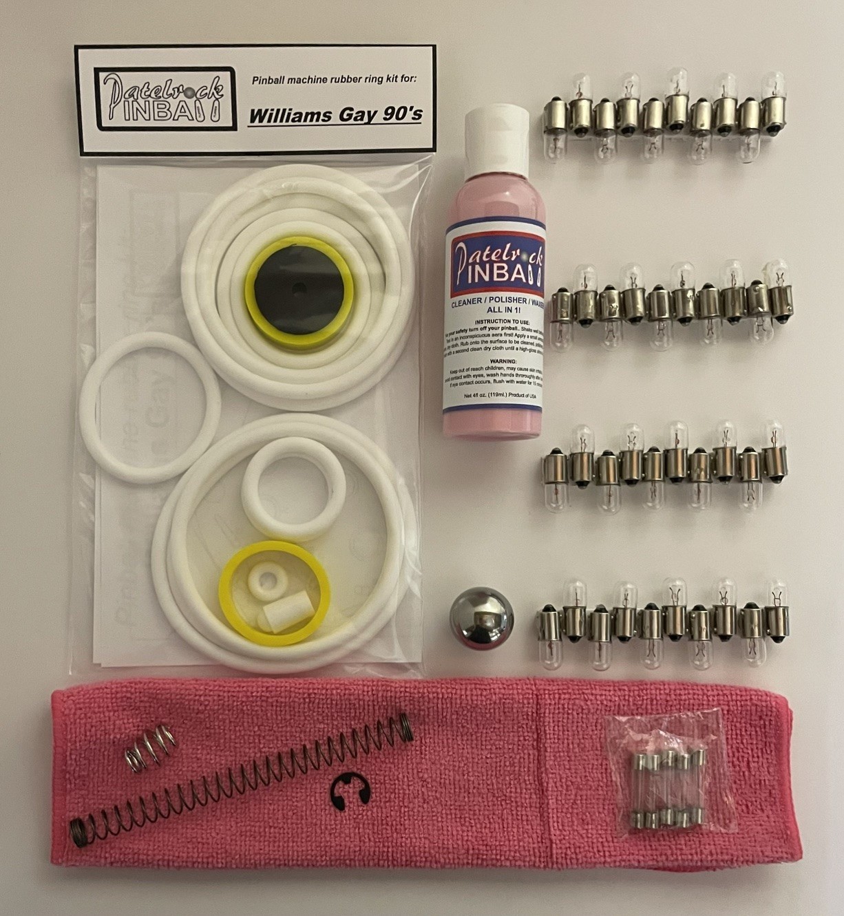 1970 Williams Gay 90's Pinball Machine Maintenance Tune Up Kit