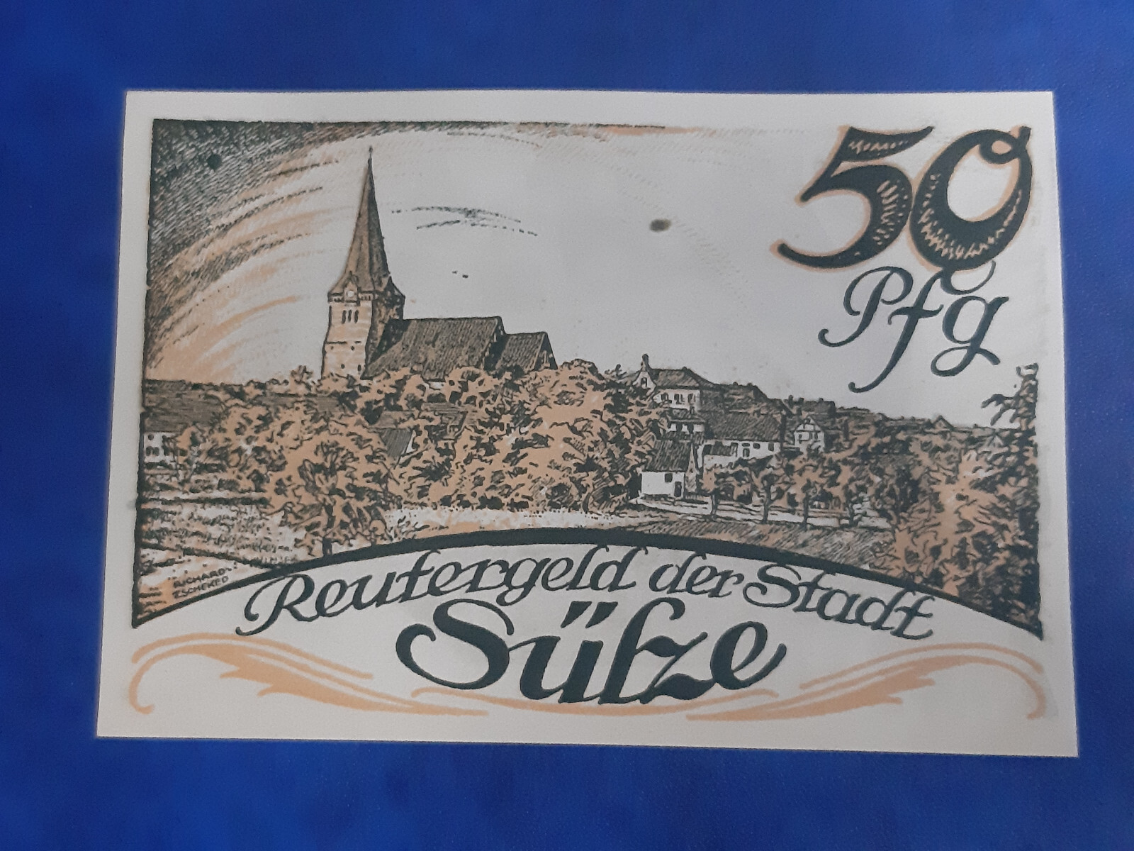 SÜLZE NOTGELD 50 PFENNIG 1922 REUTERGELD EMERGENCY MONEY GERMANY (20521)
