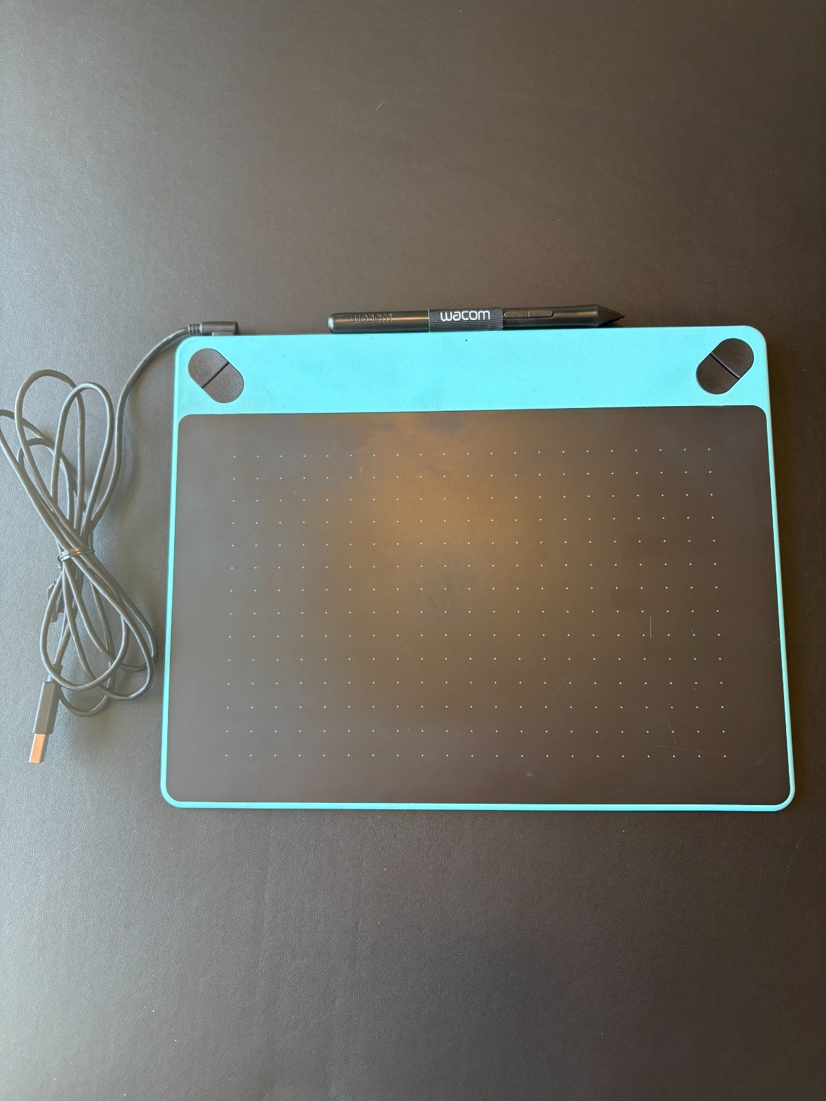 Wacom Intuos CTH-690 Medium Pen & Touch Tablet Blue w/ LP-190 Pen USB Cable Test