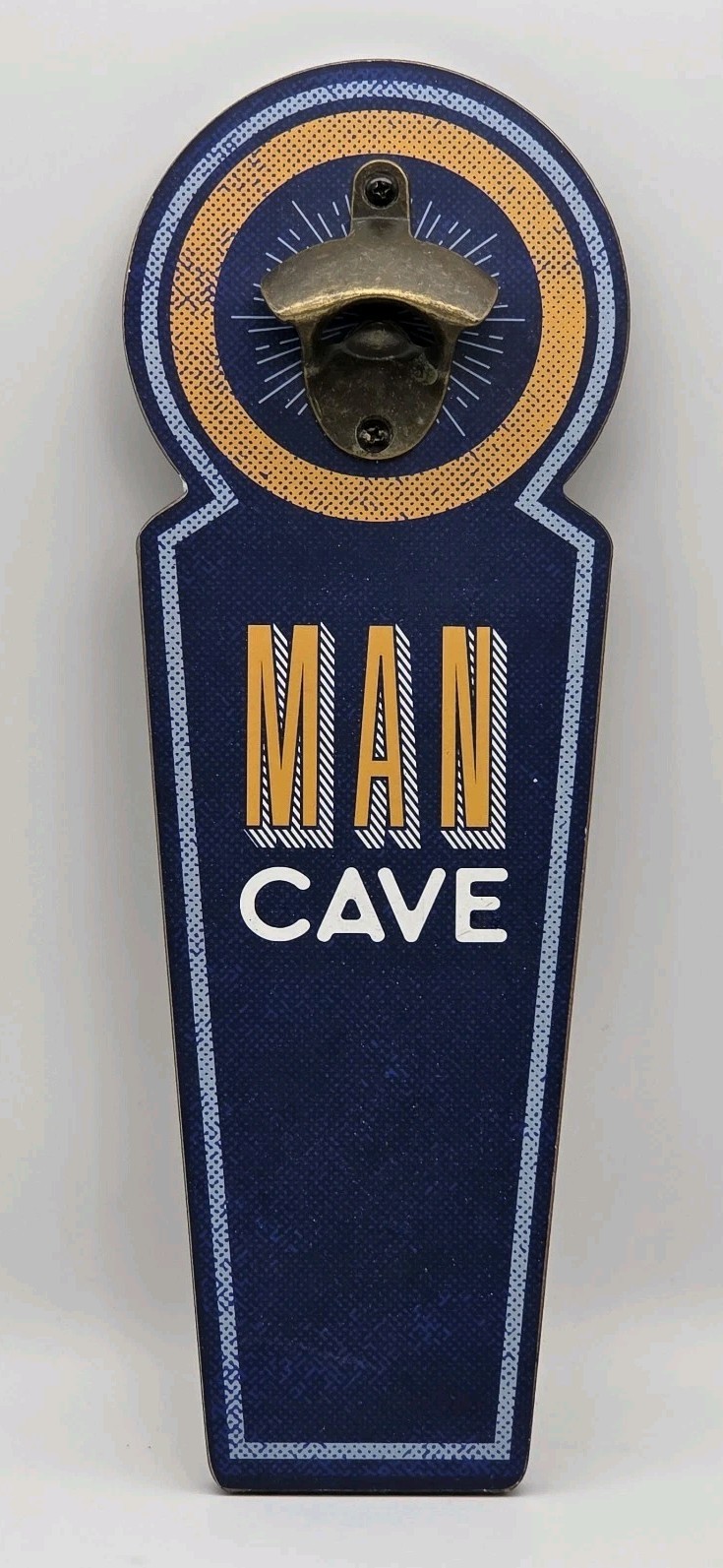 Boston Warehouse Wall Mount Bottle Opener Wood Plaque Man Cave Metal Opener