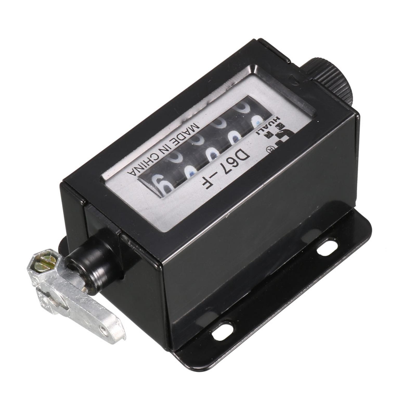 D-67F 5 Digits Resettable Stroke Pulling Counter Black