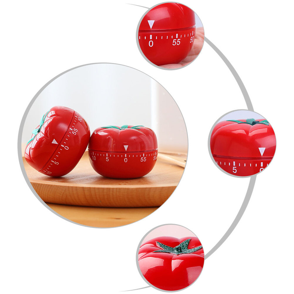 2pcs Visual Timer Clock Fruit Shape Timer Pomodoro Timer Cube Fruit Timer