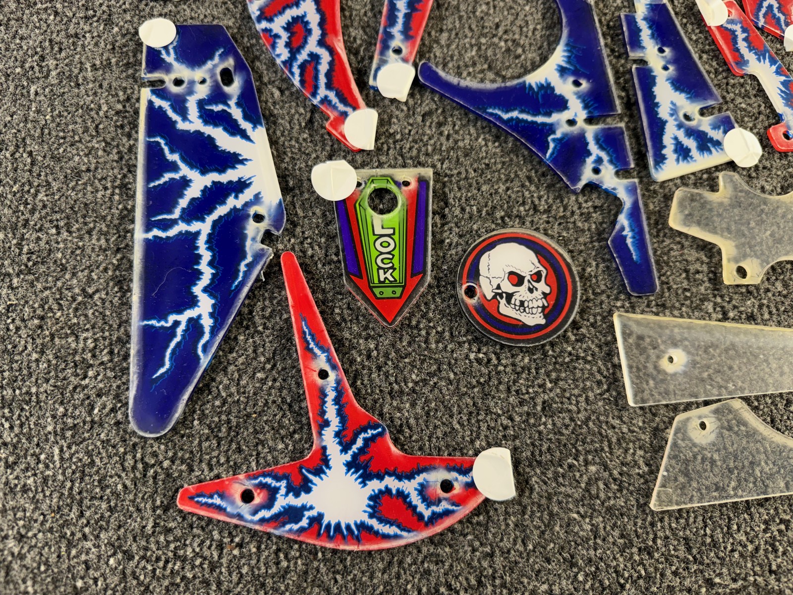 Bally Scared Stiff Pinball Machine Playfield Plastic Set ORIGINAL NOS