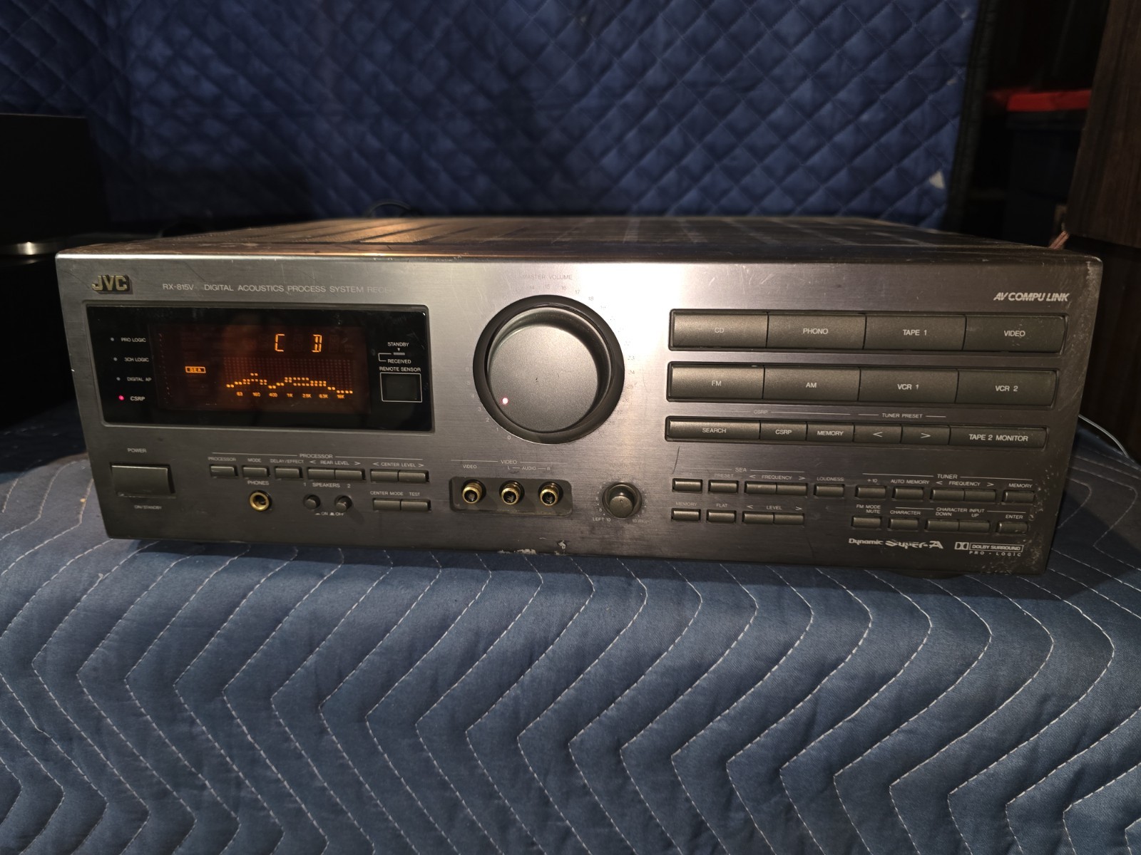 JVC RX-815V VTN Stereo Receiver Digital Acoustic Process System WORKS GREAT!