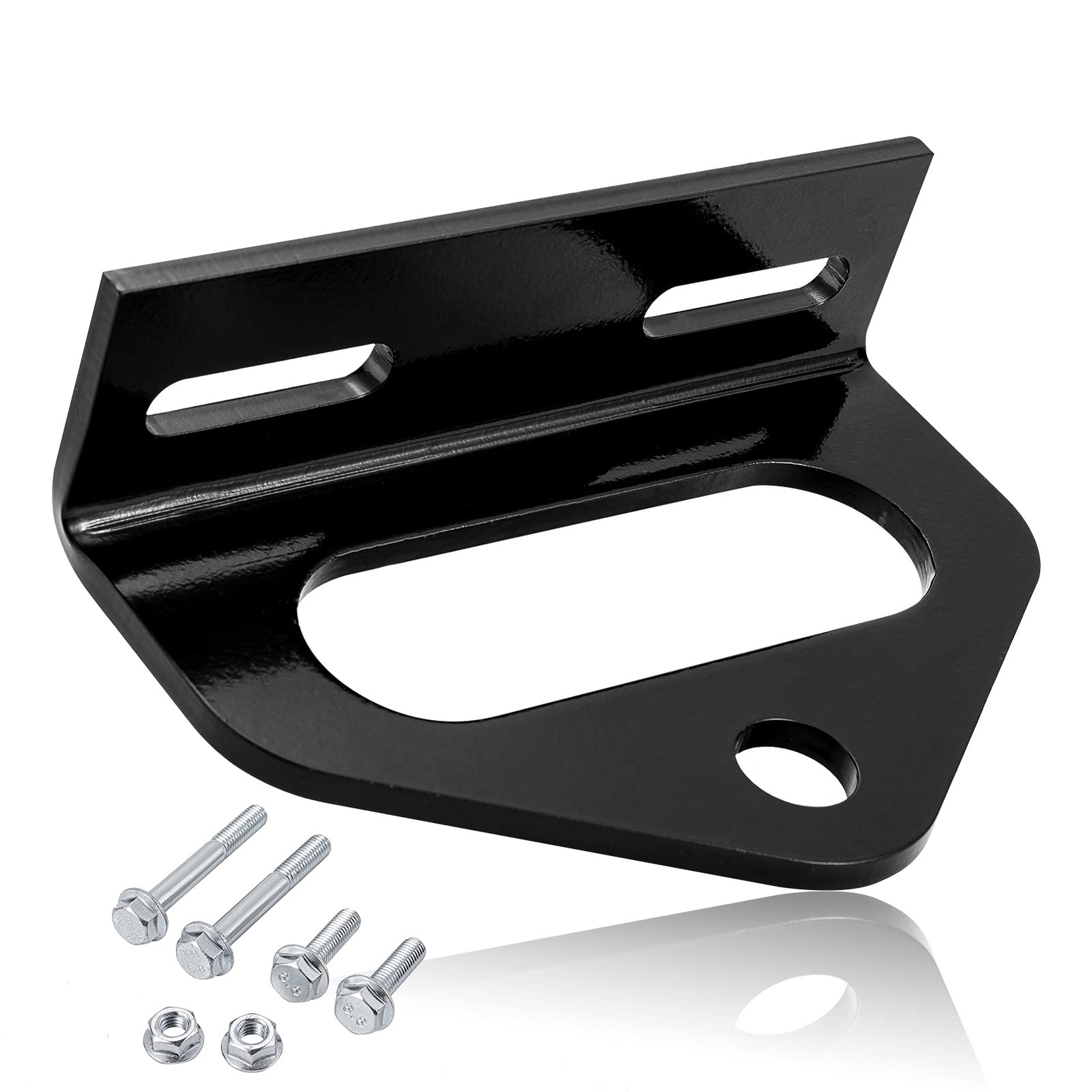 CZC AUTO Zero Turn Mower Trailer Hitch 2.4"-5" Without 5/8" Pin, Black