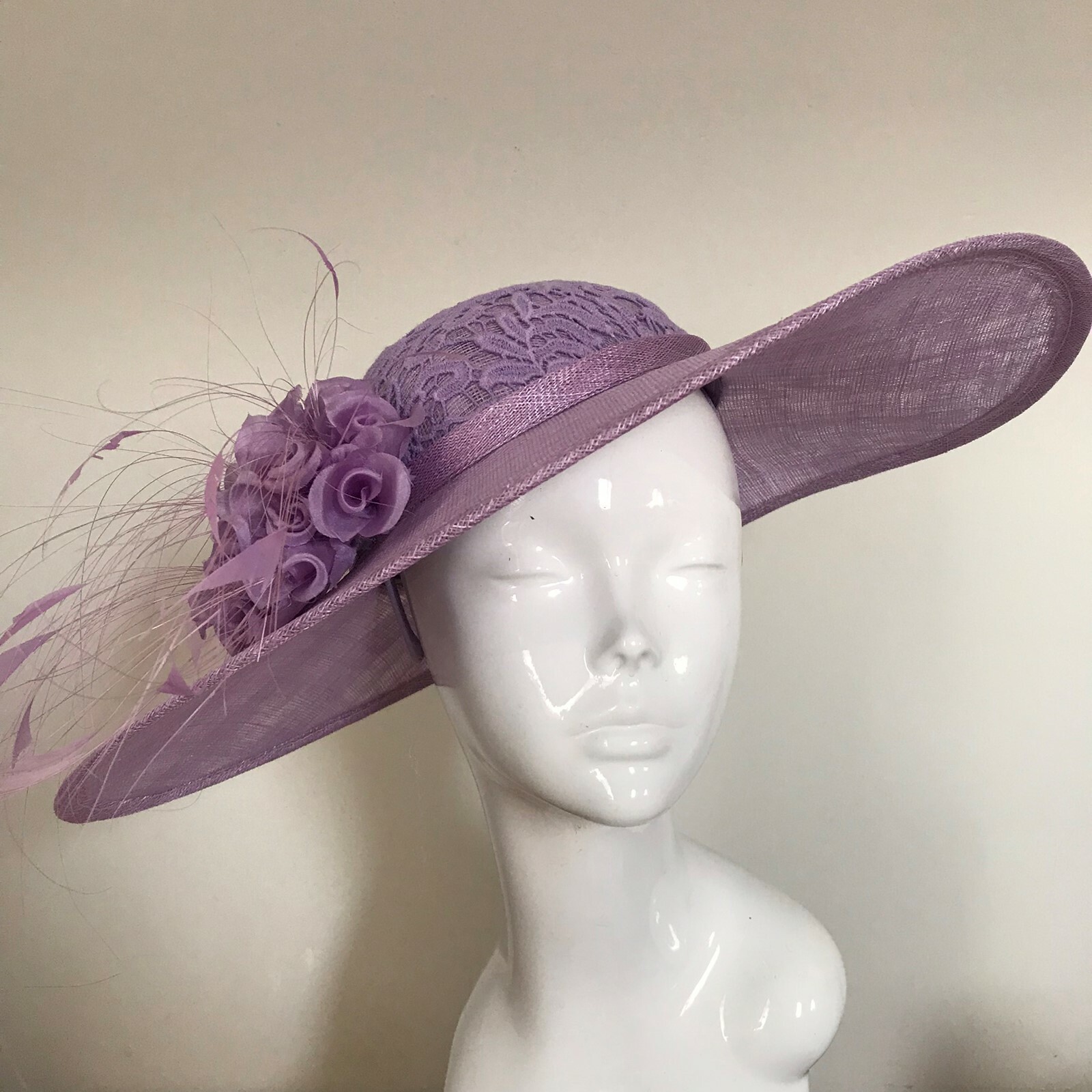 Exclusive Lilac Designer Millinery by Hat Couture Wedding Bridal Race Hat