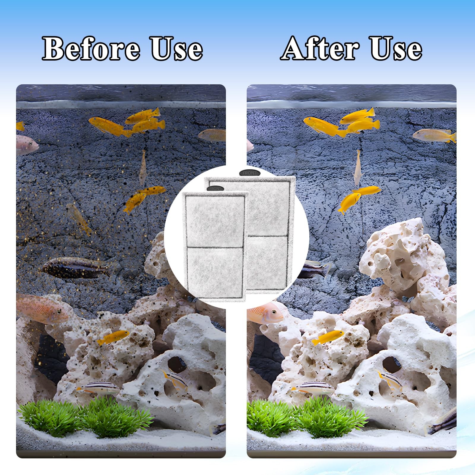 9 Pack PF-S Filter Cartridges Compatible with Top Fin PF10 Power Filter, Fish...