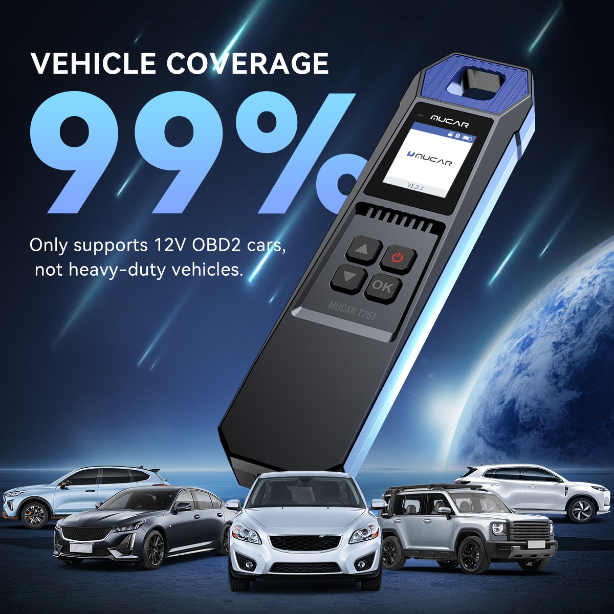 MUCAR T261 TPMS Relearning Activation Tire Pressure Sensor Programming For 892BT