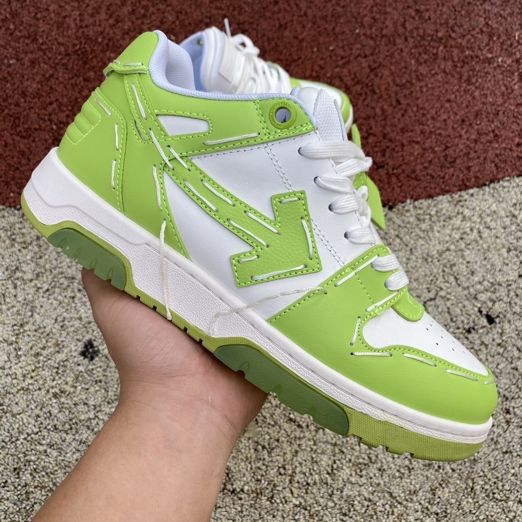 OFF-WHITE Inspired Two-Tone Arrow Logo Retro Lime Green