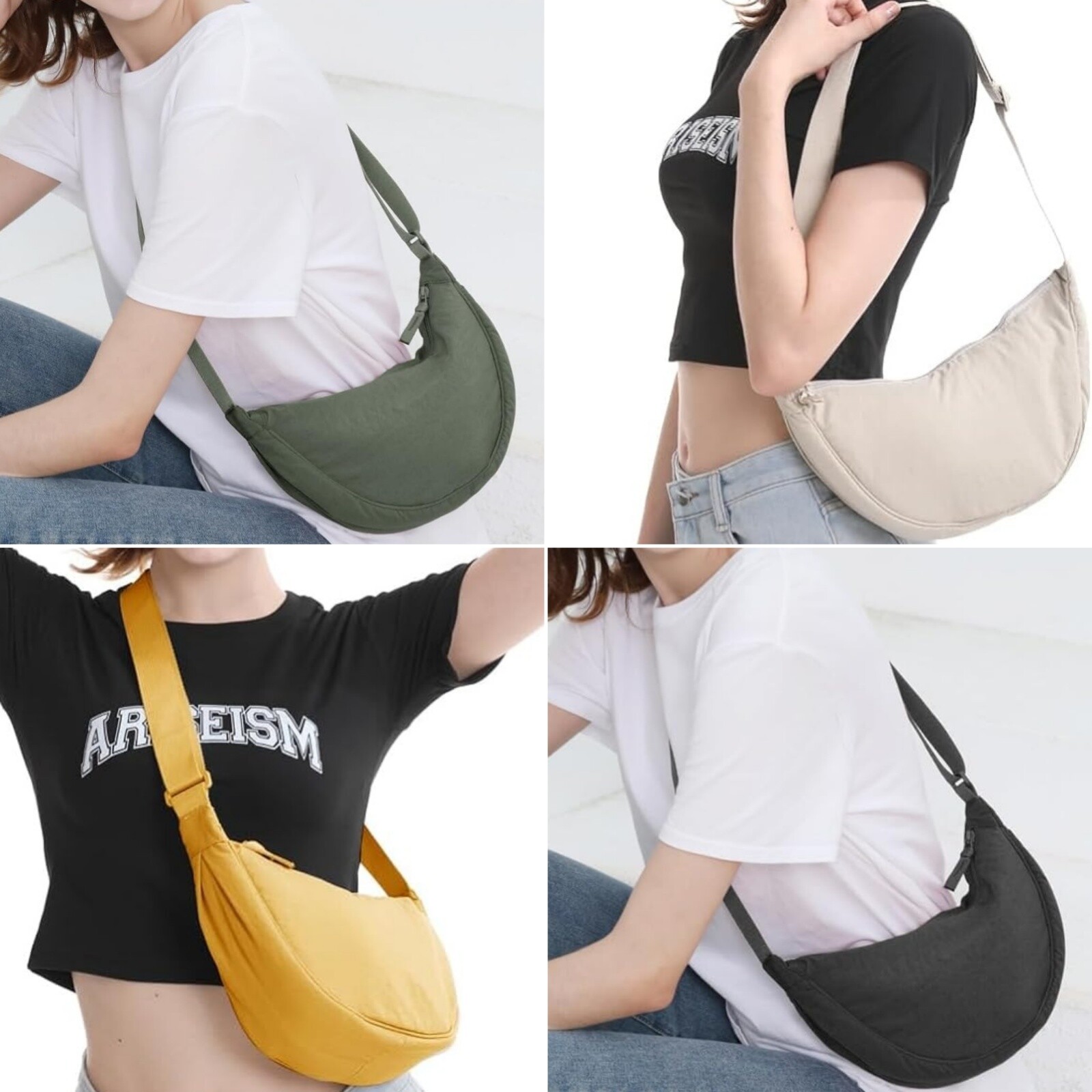 Travel Crossbody Bag Sling Dumpling Bag Small Shoulder Bag Purse Casual Handbag