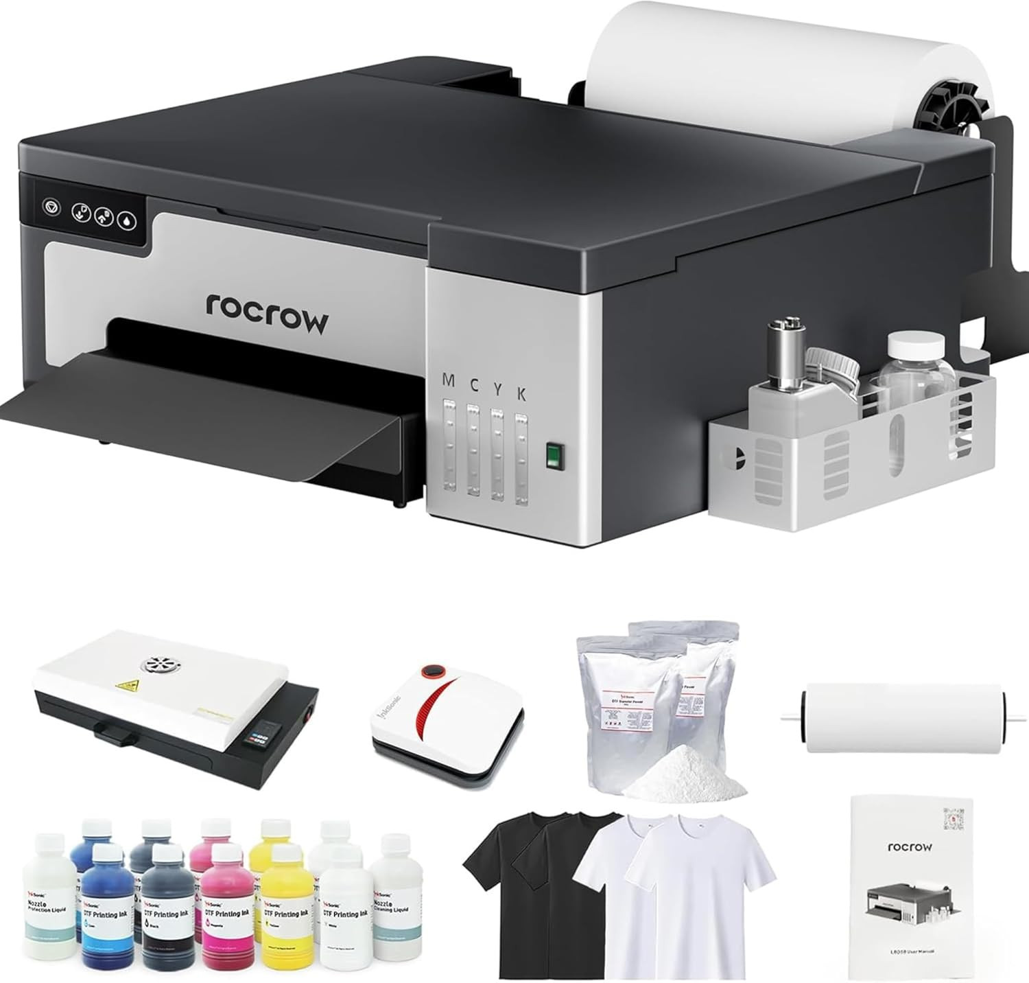Rocrow L8058  A4 8.3"/210mm DTF Printer+Oven+Laptop, for T-shirt Printing, 7/24