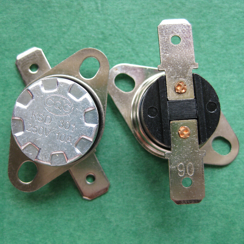 2pcs KSD301 90°C / 194°F Degree Celsius N.O. Temperature Switch Thermostat