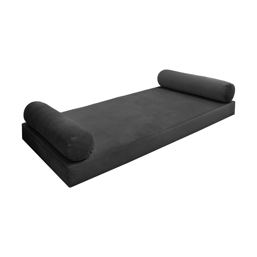 Model V5 Twin-XL Velvet Knife Edge Daybed Mattress Pillow Complete Set AD350