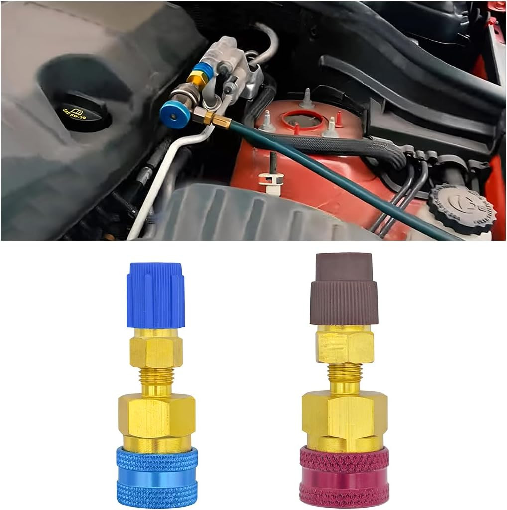 R134A to R1234YF Adapter Kit High/Low Side Quick Couplers for Auto A/C