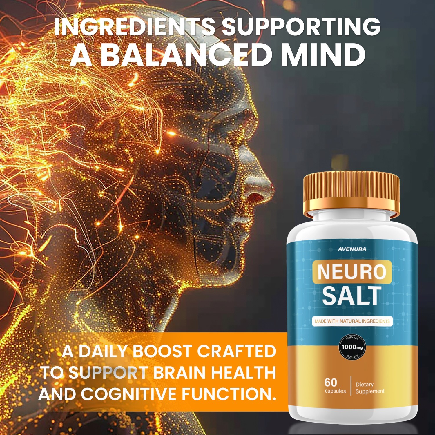(3 Pack) Neuro Salt Capsules - Advanced Formula Supplement Brain Health Support
