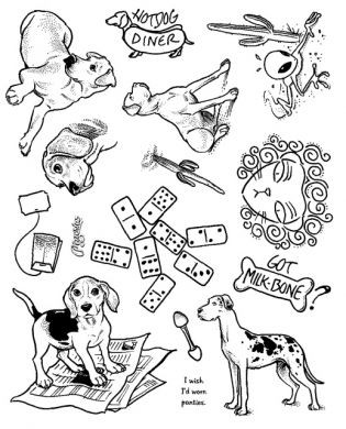Unmounted Rubber Stamp Plate, Unmounted/Uncut Pink Rubber Stamps