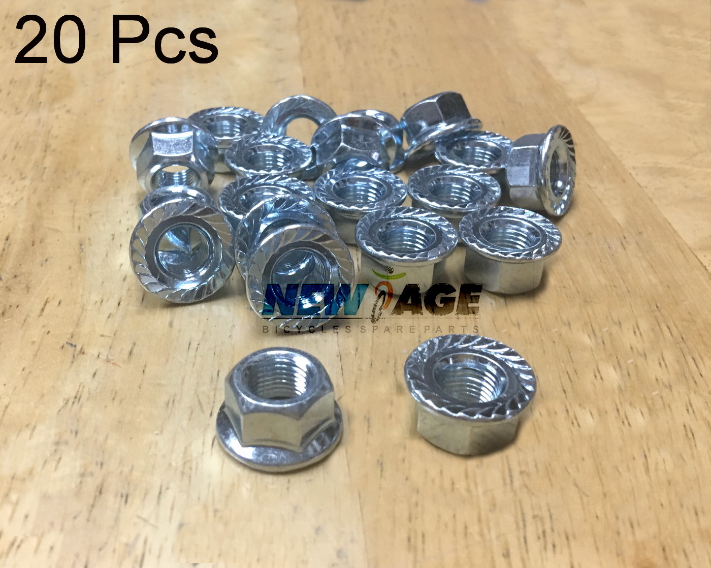 Lot of 20  New Flanged BMX MTB ROAD BICYCLE Axle Nuts 3/8" X 26T (CP)