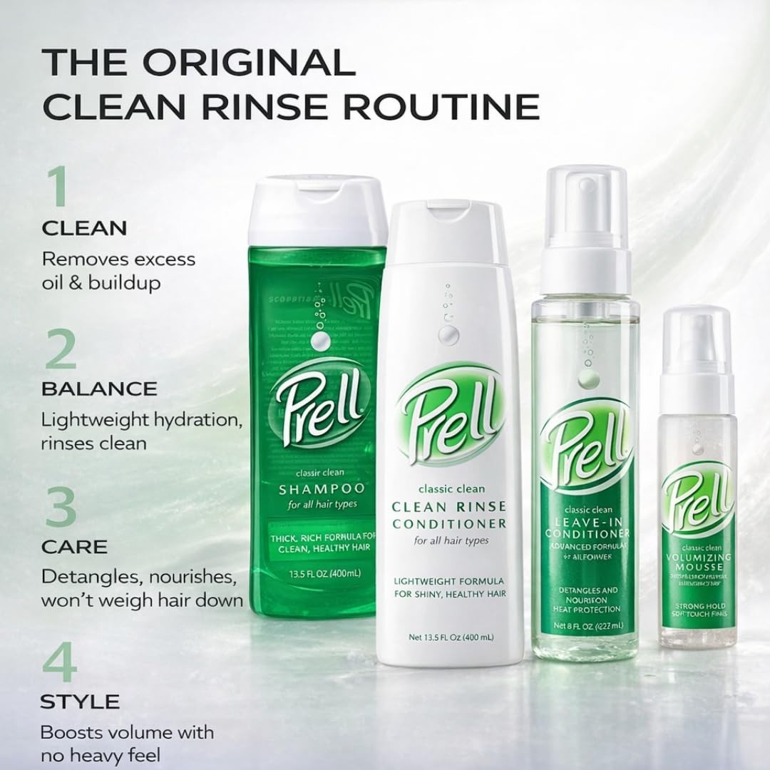 Prell Original Green Shampoo Classic Clean Deep 13.5 Fl Oz