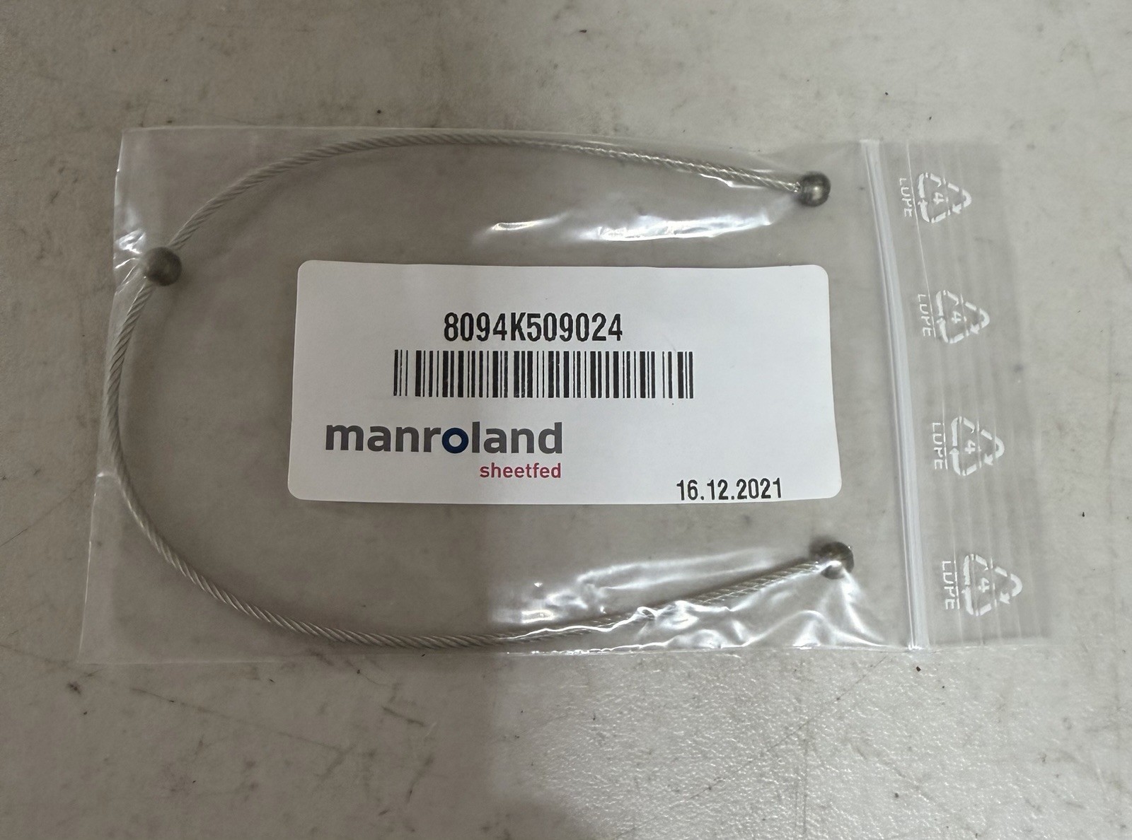 Manroland Sheetfed Printing Press Cable 8094K509024