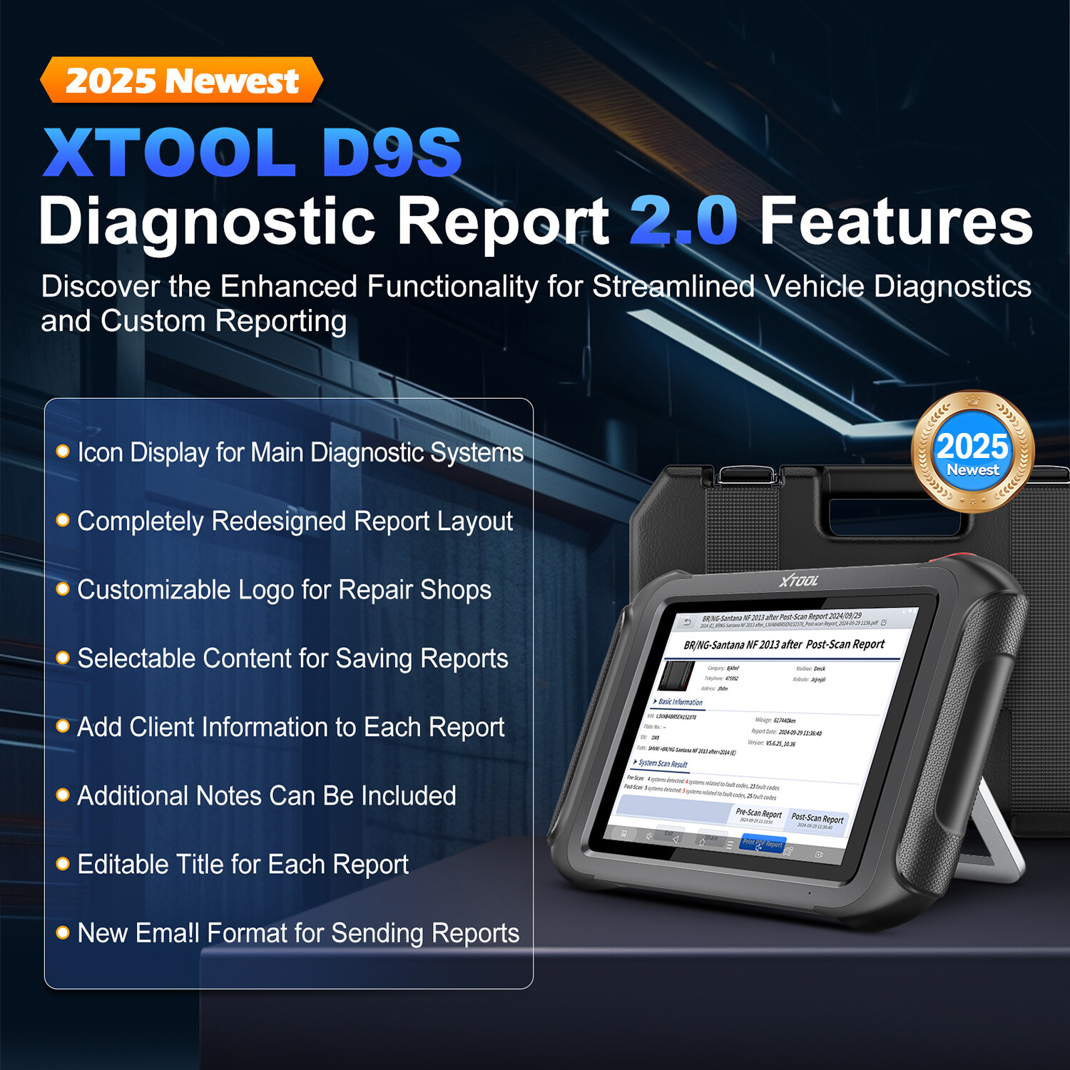2025 XTOOL D9S Bidirectional OBD2 Scanner Full System Diagnostic Tool ECU Coding