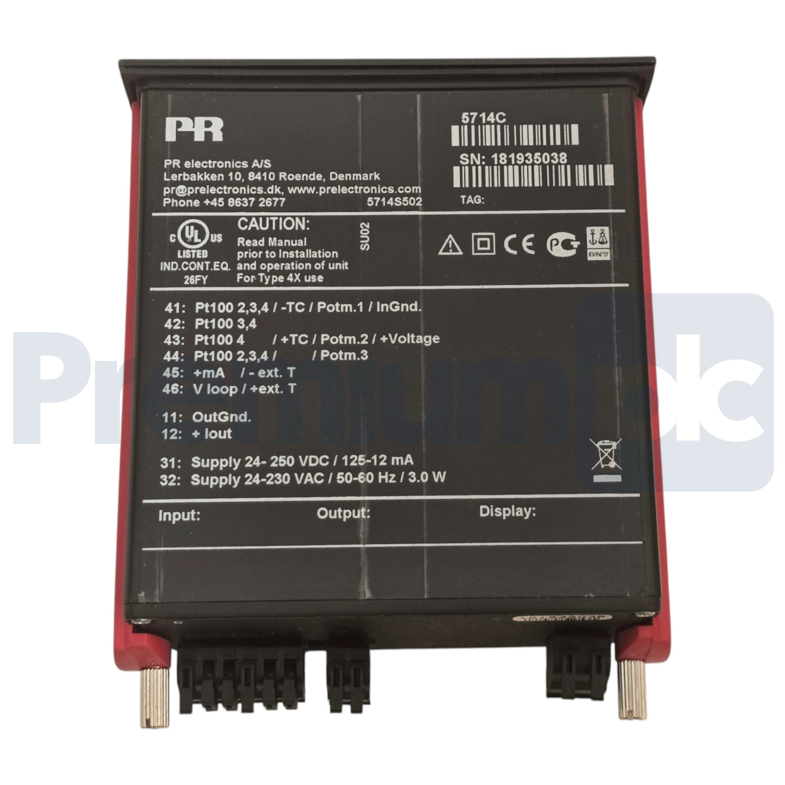 PR electronics 5714C Programmable LED Indicator 4-Digit 1/8 DIN 24-230VAC/DC NEW
