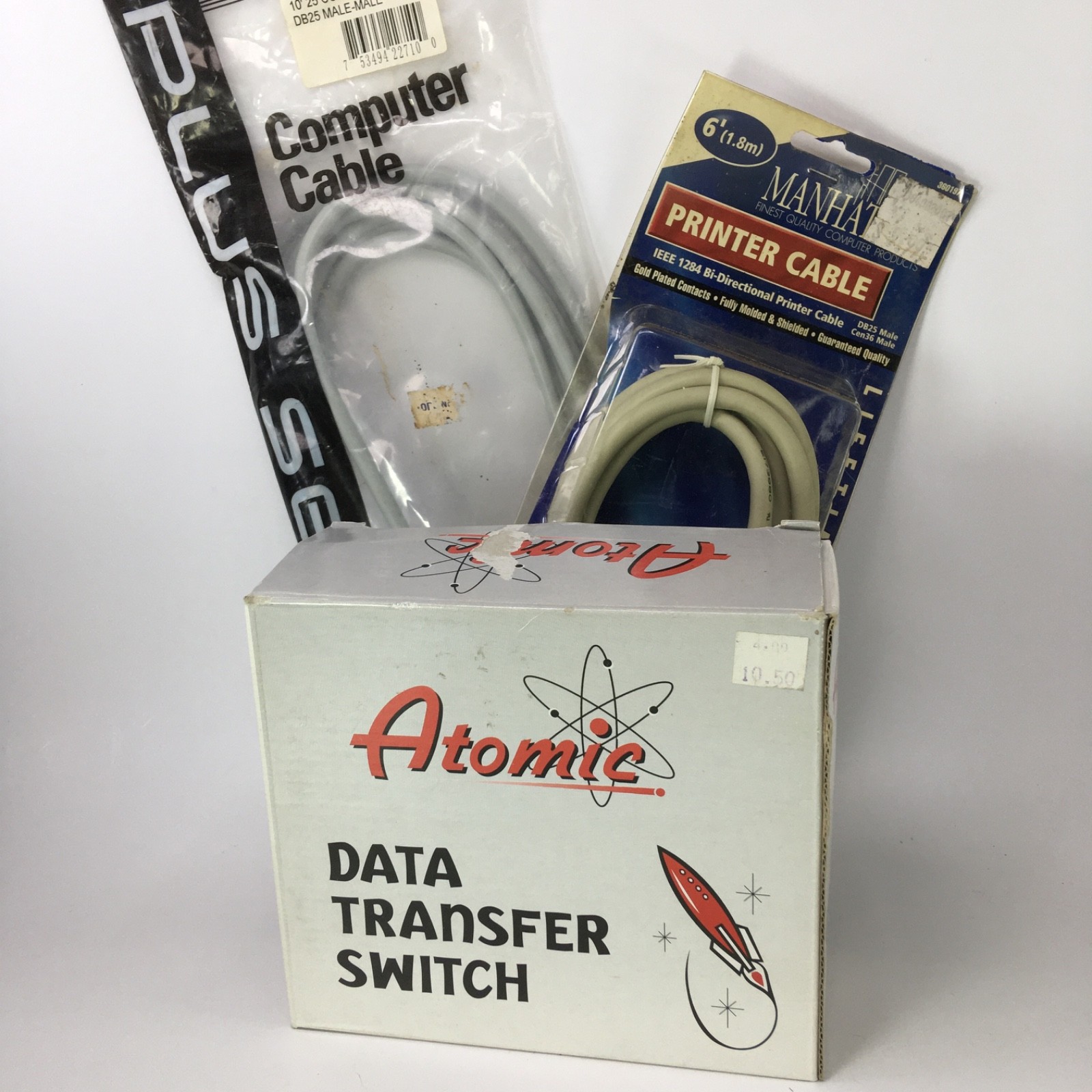 NEW - NOS Manhattan Parallel A/B Switch w/ DB25 & Centronics Cables – COMPLETE