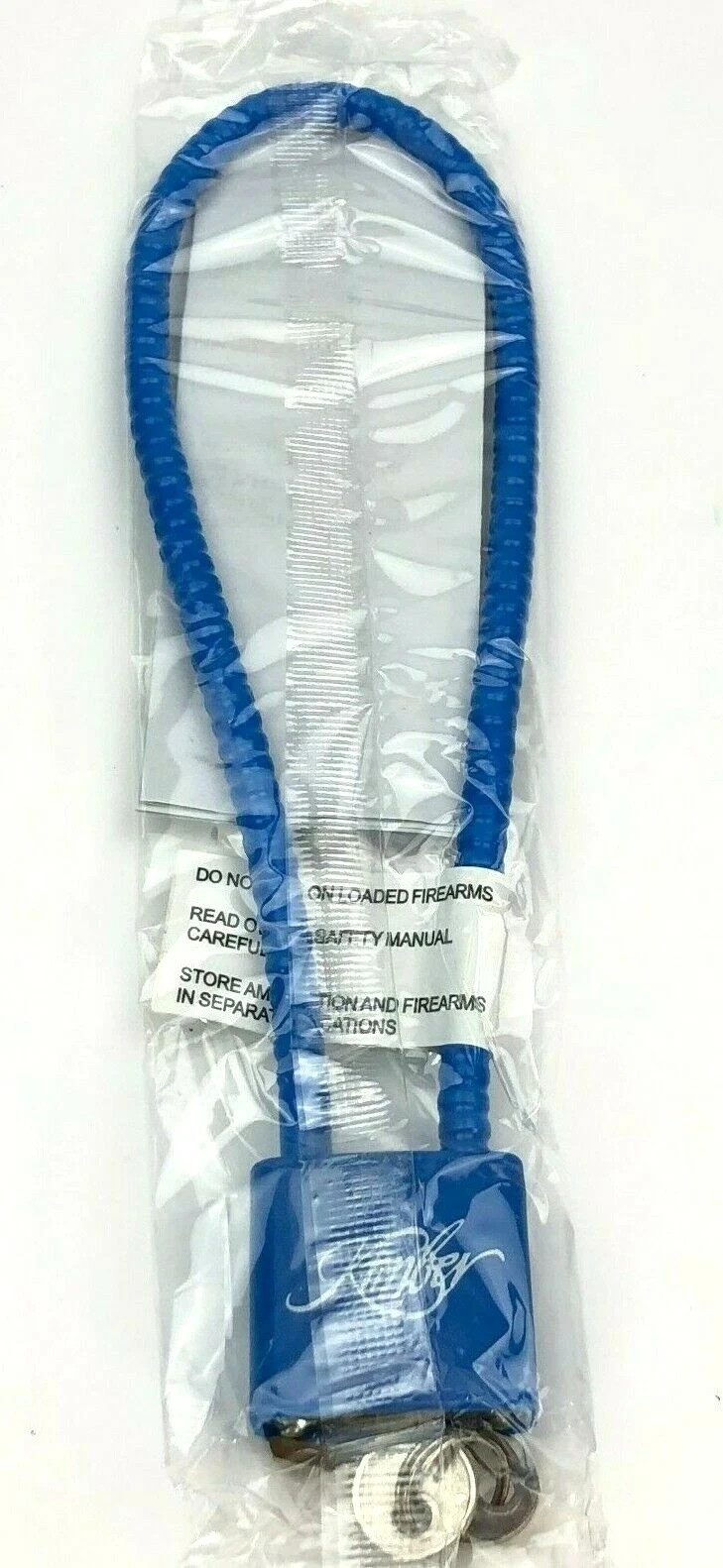 Kimber Gun Safety Cable Lock Blue + 2 Keys & Instructions NEW