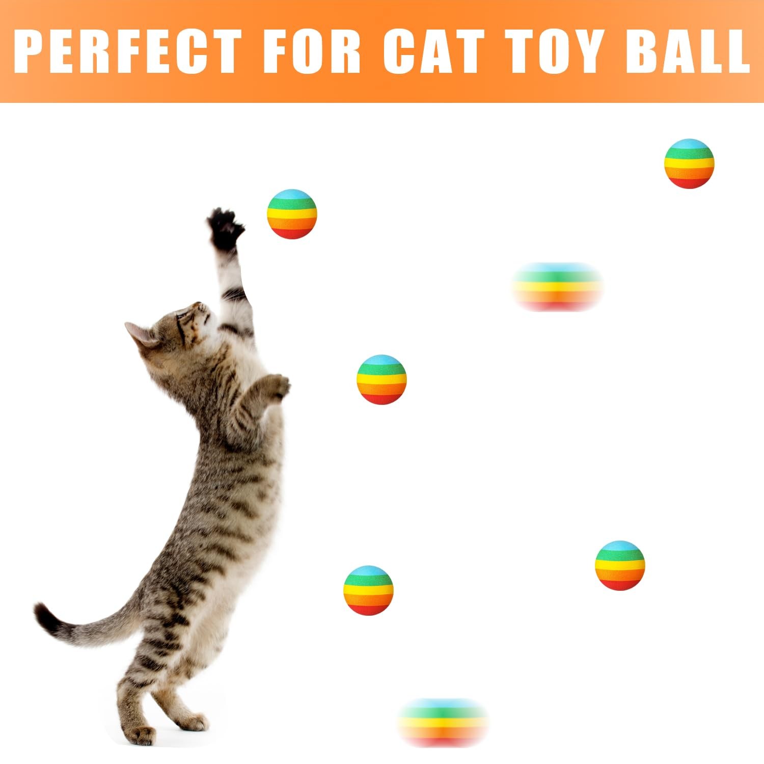 48 Pieces Popper Refill Balls, Rainbow Refill Bullet Balls, 1.1 Inch Foam Bul...