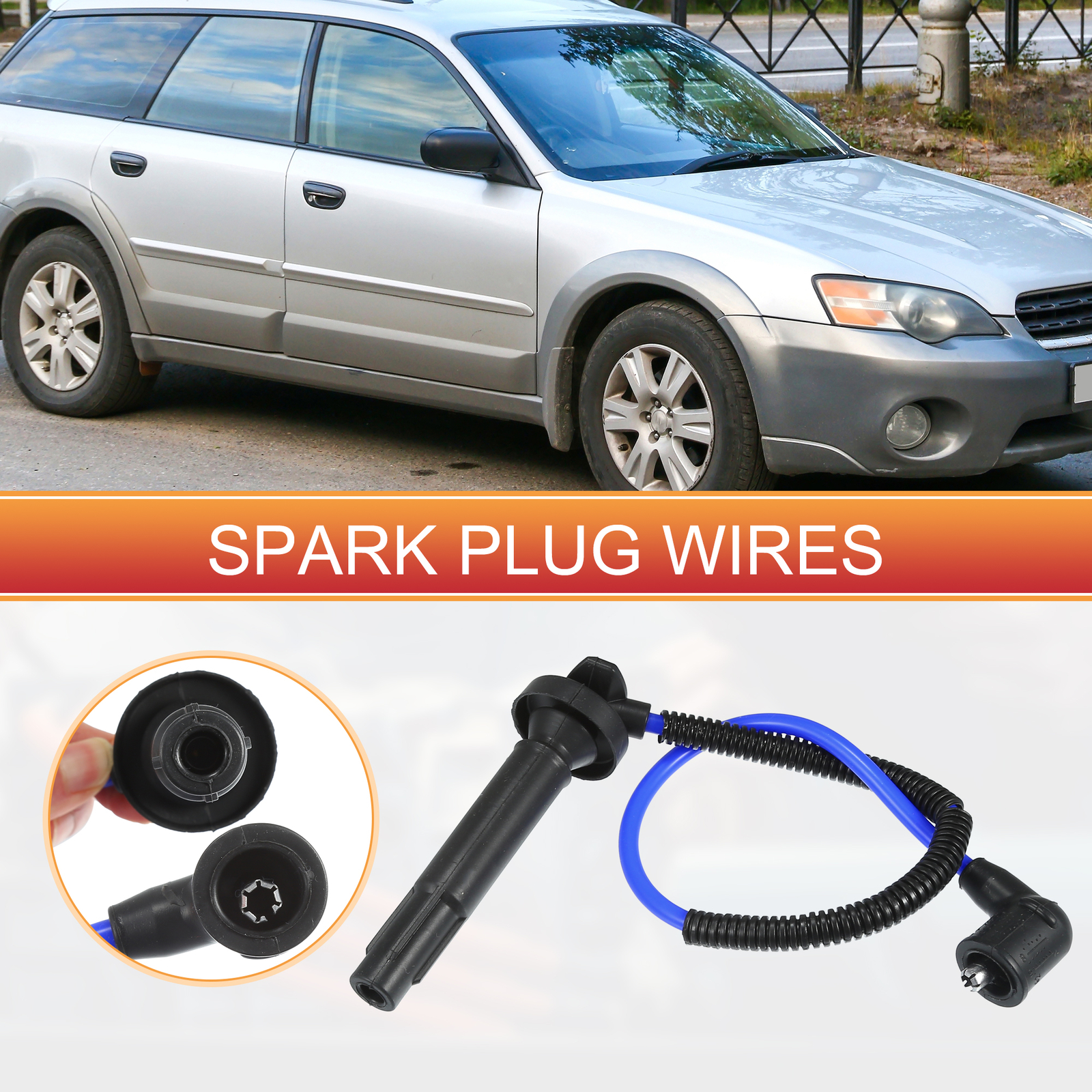 4pcs Spark Plug Wire Ignition Coil Cable No.22454-AA140 for Subaru Forester