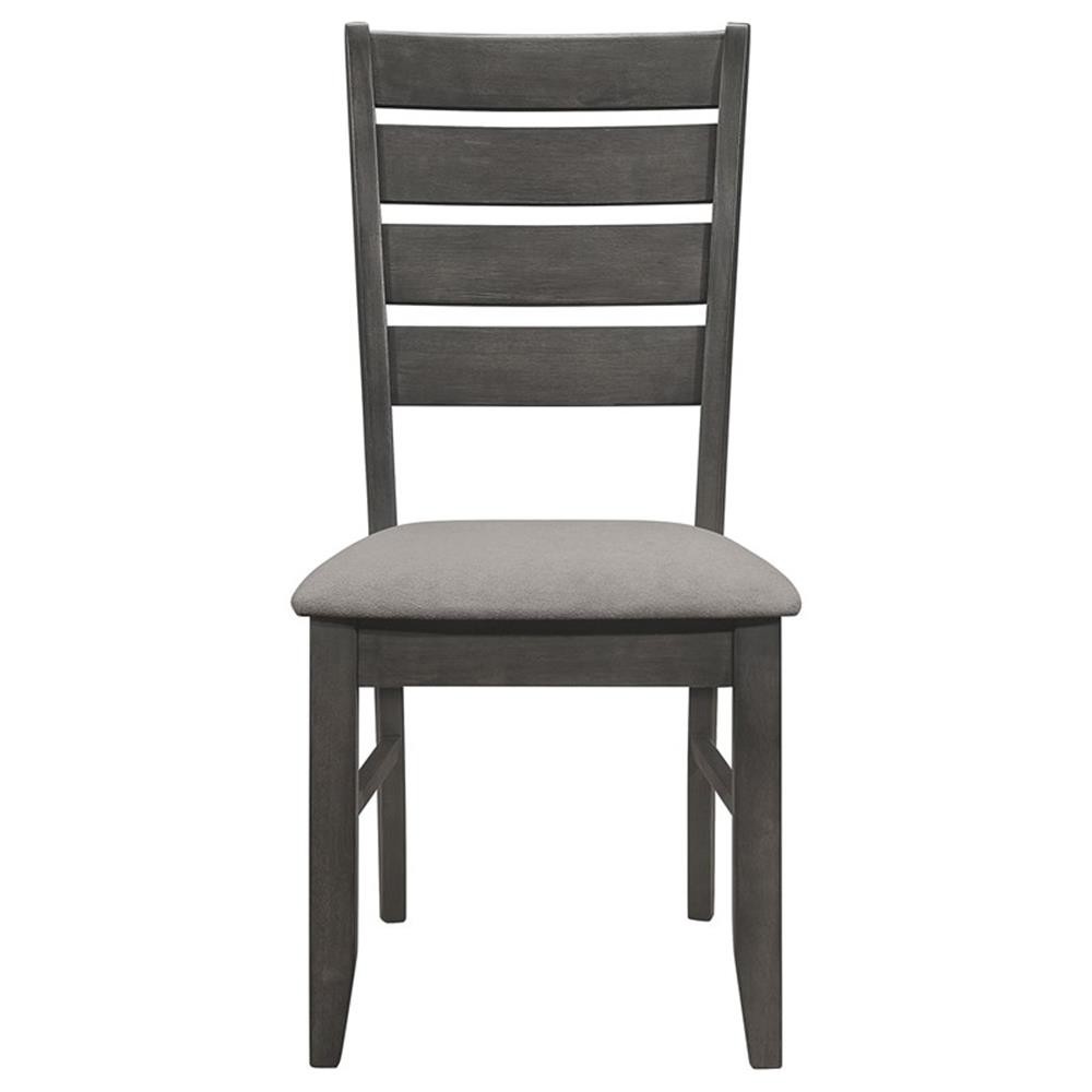 Dalila Wood Dining Side Chair Dark Grey